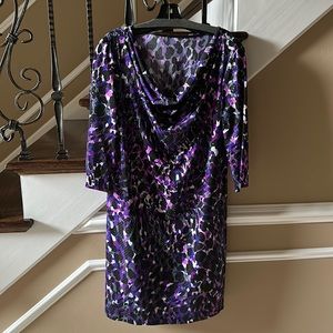 Sparkly and comfy swoop neck dress